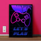 Let's Play | Games Room Wall Art Frame