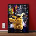 Cute Pikachu Cartoon Frame for Kids Wall Art