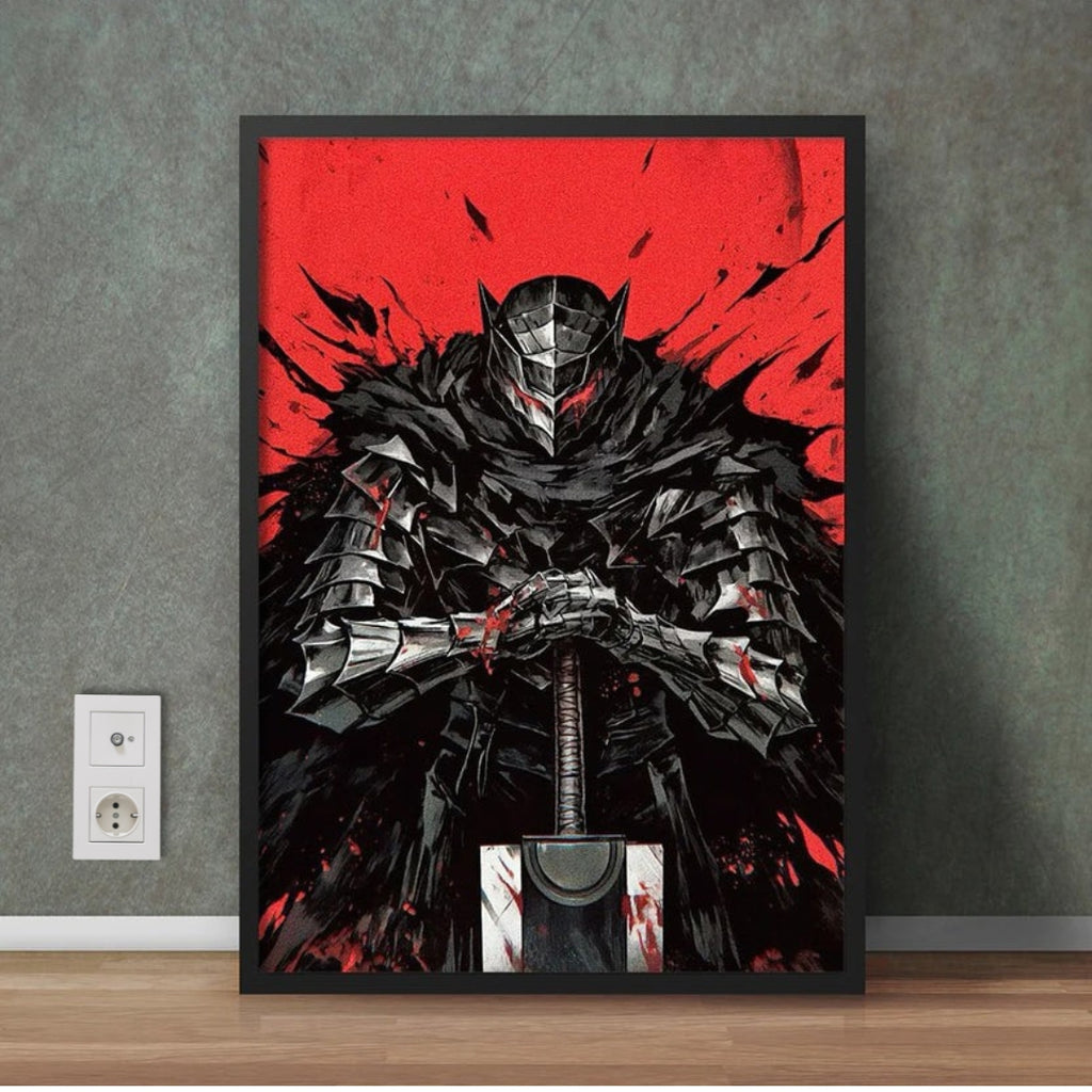 Guts Holding Sword Berserk Anime Series Wall Frame