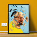 Abstract Face of Breaking Bad Heisenberg Shatter