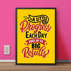 A Little Progress Each Day | Motivational Wall Frame