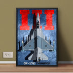 JF-17C Thunder Pakistan Airforce Illustration | Pak Army Wall Frame