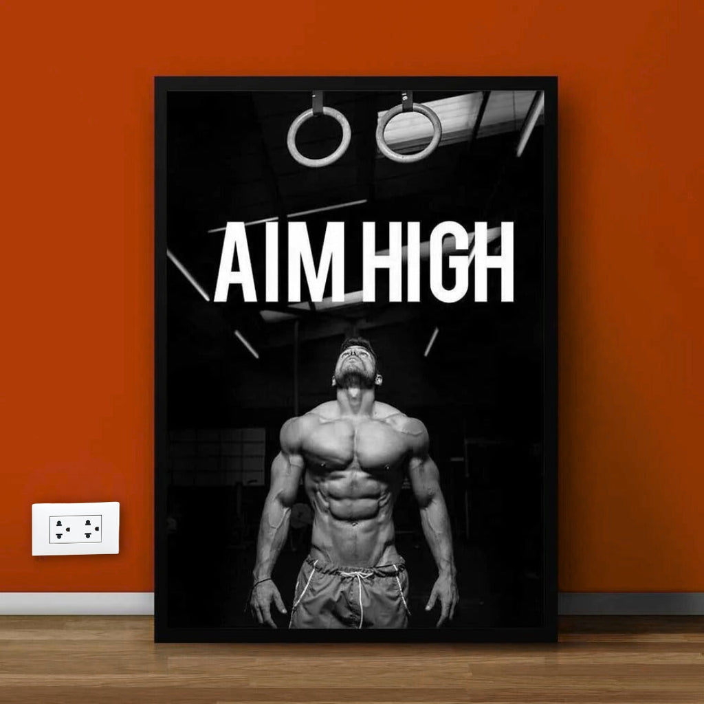 Aim High | Motivational Wall Decor Frame for Sportsman