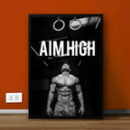 Aim High | Motivational Wall Decor Frame for Sportsman