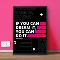 If You Can Dream It, You Can Do It | Walt Disney Motivational Quote Wall Frame