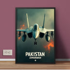 JF-17 Thunder Stroming In Clouds | Pakistan Air Force Wall Art