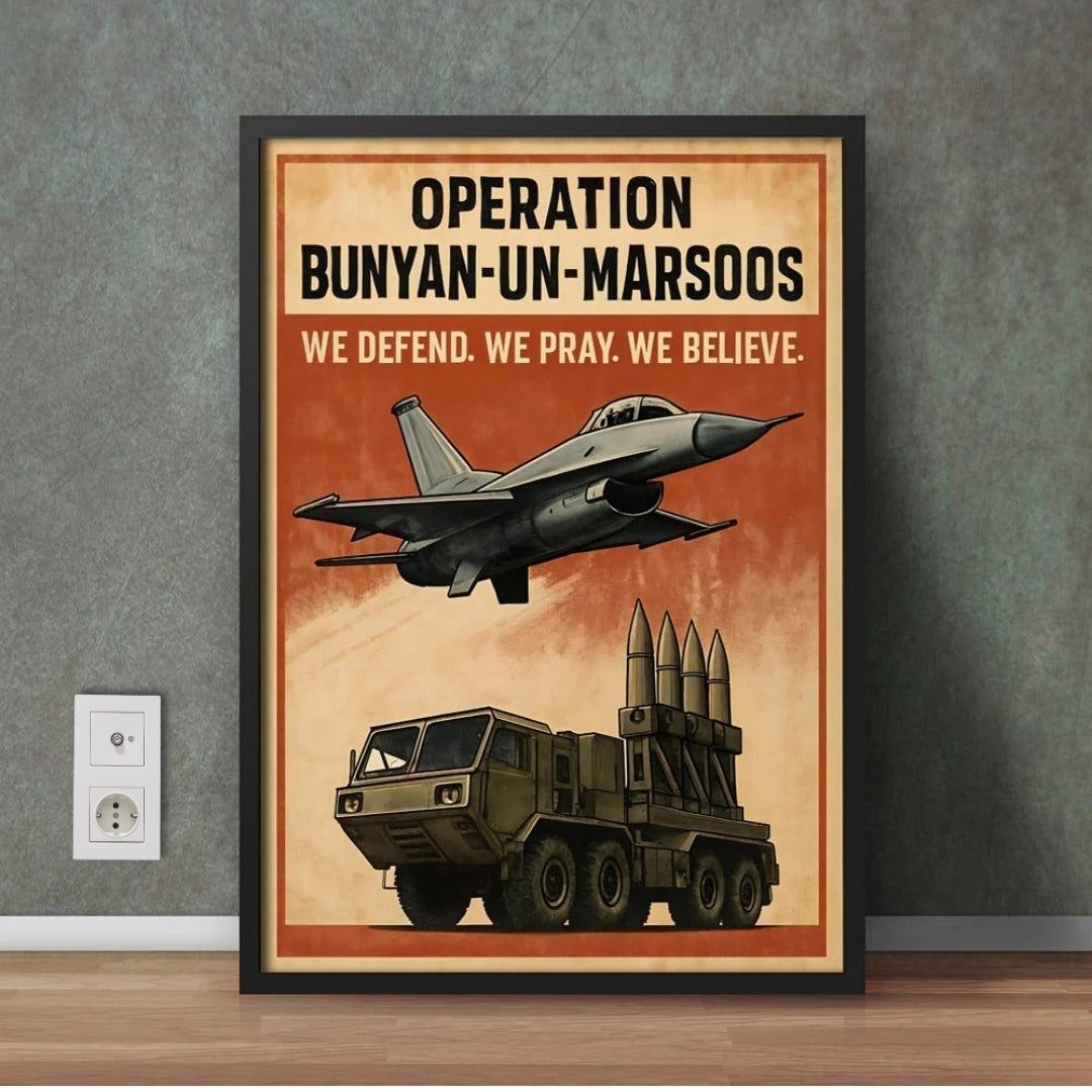 Operation Bunyan-un-Marsoos 2025 Pakistan Army Wall Decor