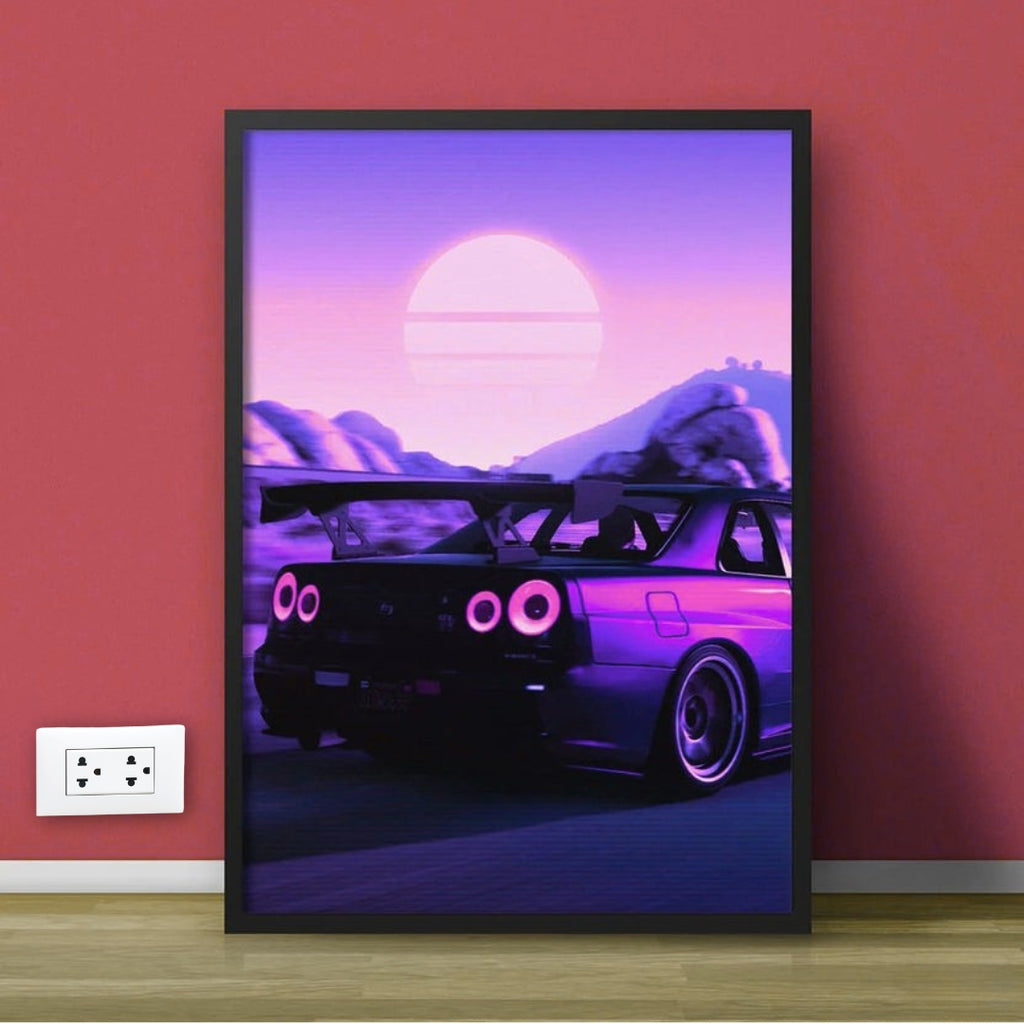 Nissan GTR 80’s Style Wall Art Frame