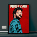 Money Heist Professor Mask Abstract Design | Game & Movie Room Wall Art