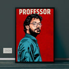 Money Heist Professor Mask Abstract Design | Game & Movie Room Wall Art