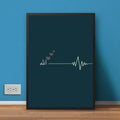 Allah Name Blue Background Islamic Wall Art