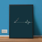 Allah Name Blue Background Islamic Wall Art
