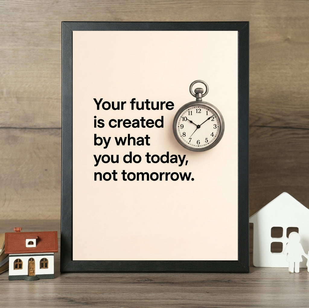 Your's Today Shape Your Future - Motivational Wall Decor