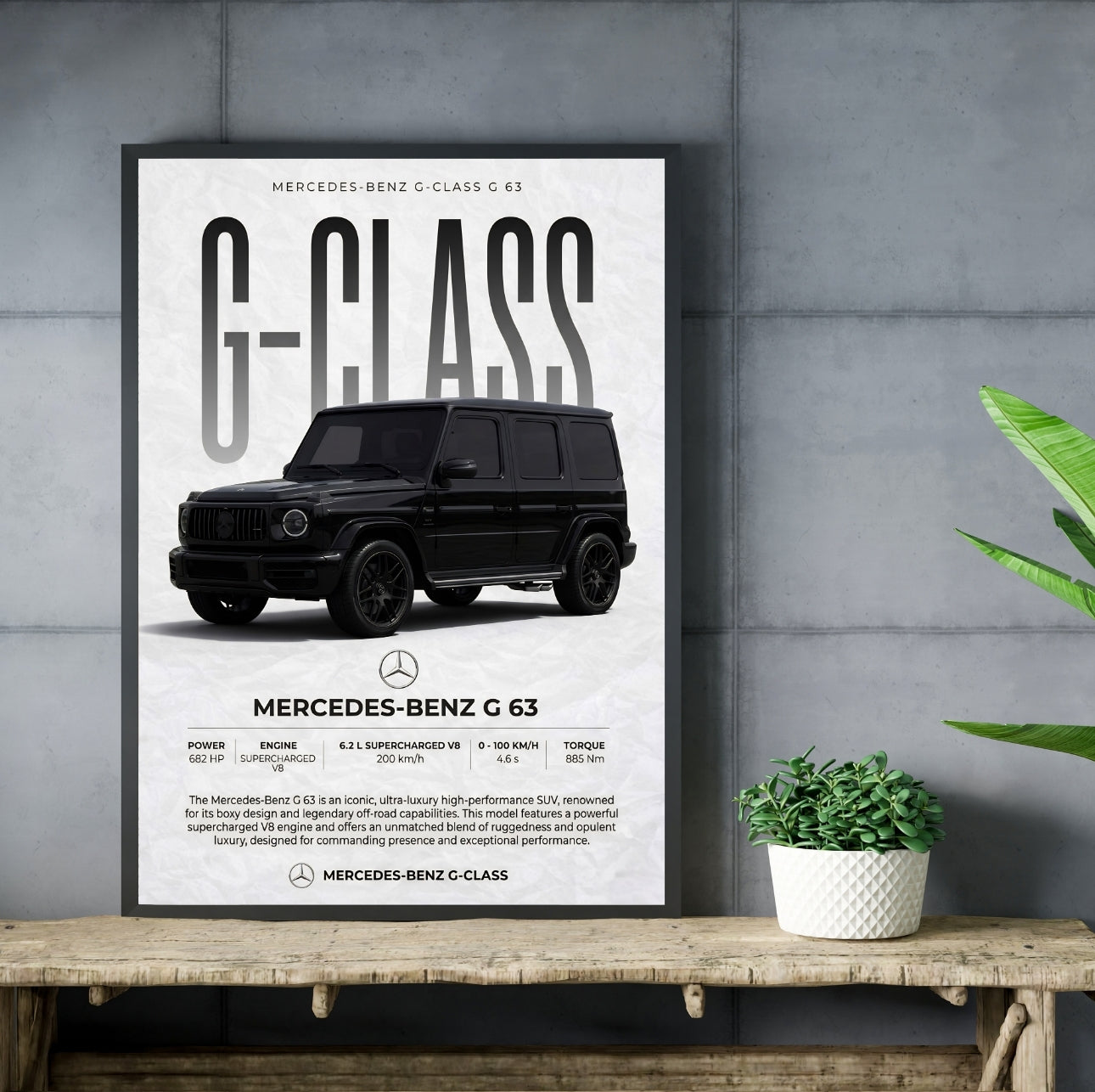 Black Colored AMG Wall Decor Frame