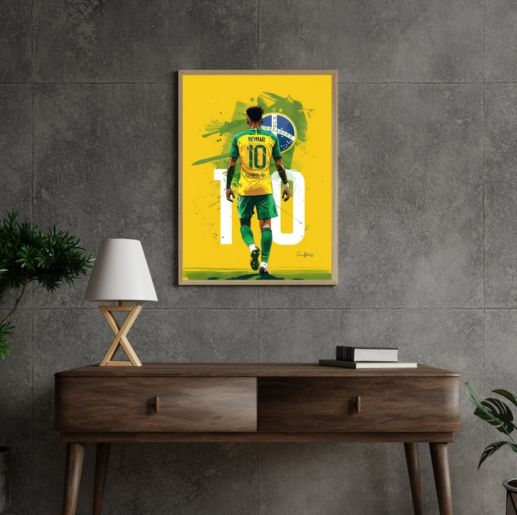 Neymar Jr. Iconic Walk Abstract Art