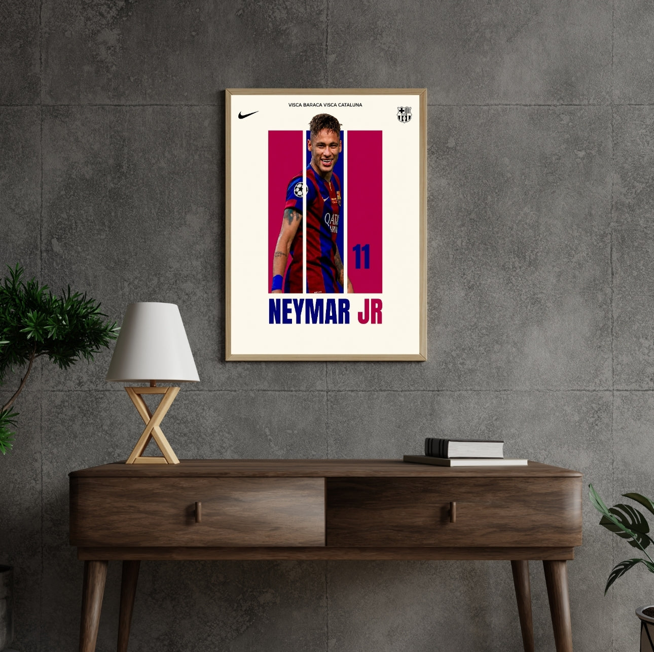 Neymar Junior Grid Type Wall Decor Frame