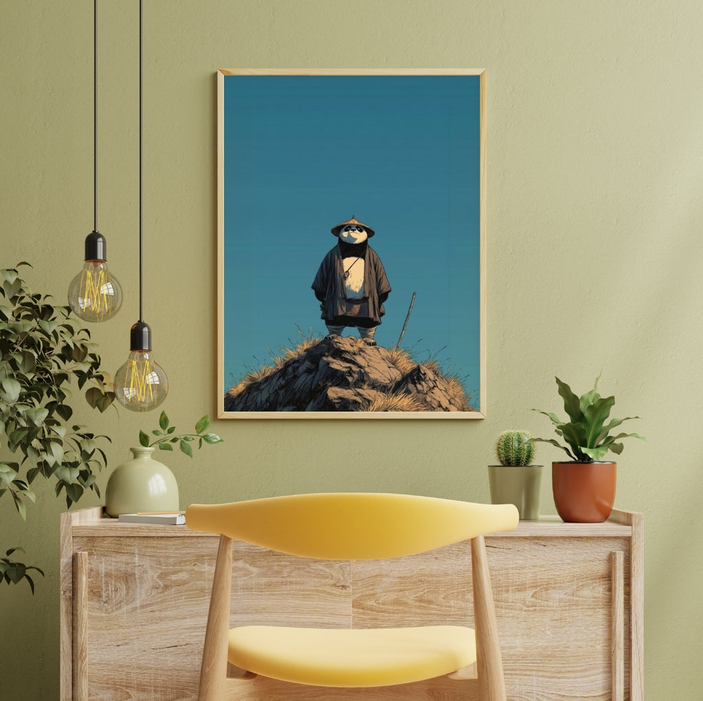 Kungfu Panda Abstract Wall Art - Best for Gaming Room