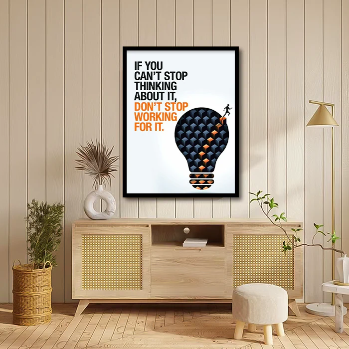 Don't Stop Working for Your Goal Inspirational Wall Decor Frame