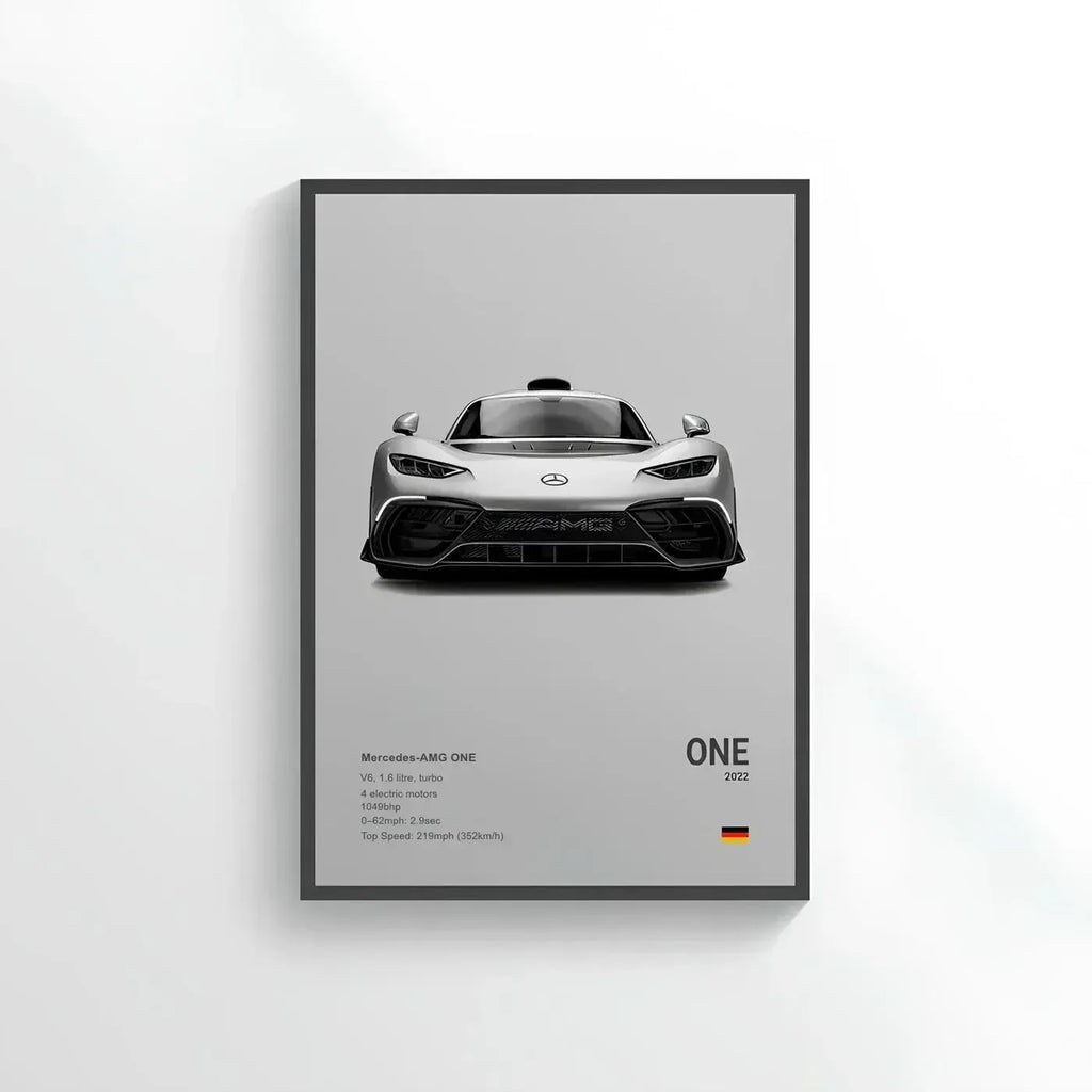 Mercedes AMG ONE | Mercedes Black & White Cenimatic Wall Art