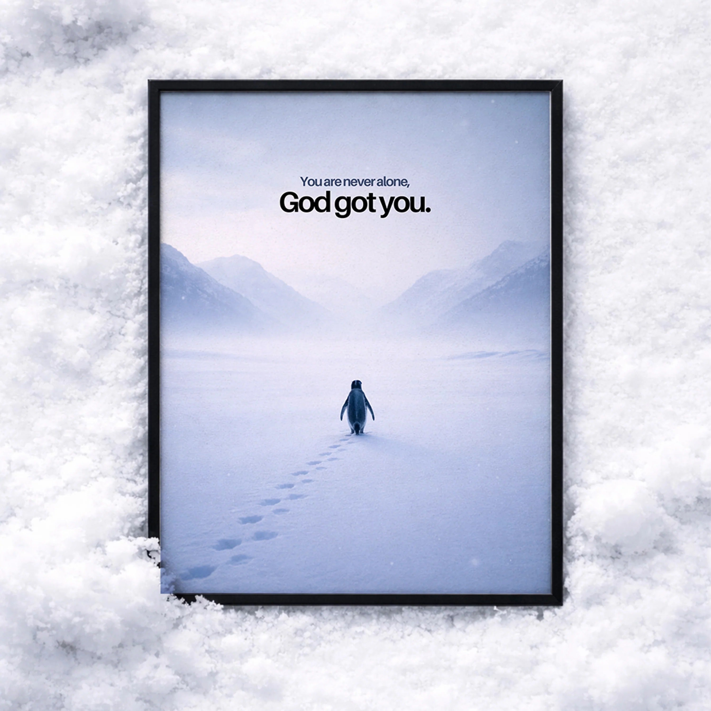 Alone Penguin Wall Art