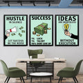 'Hustle, Success, and Ideas' Motivational Wall Decor Frames - Pack of 3