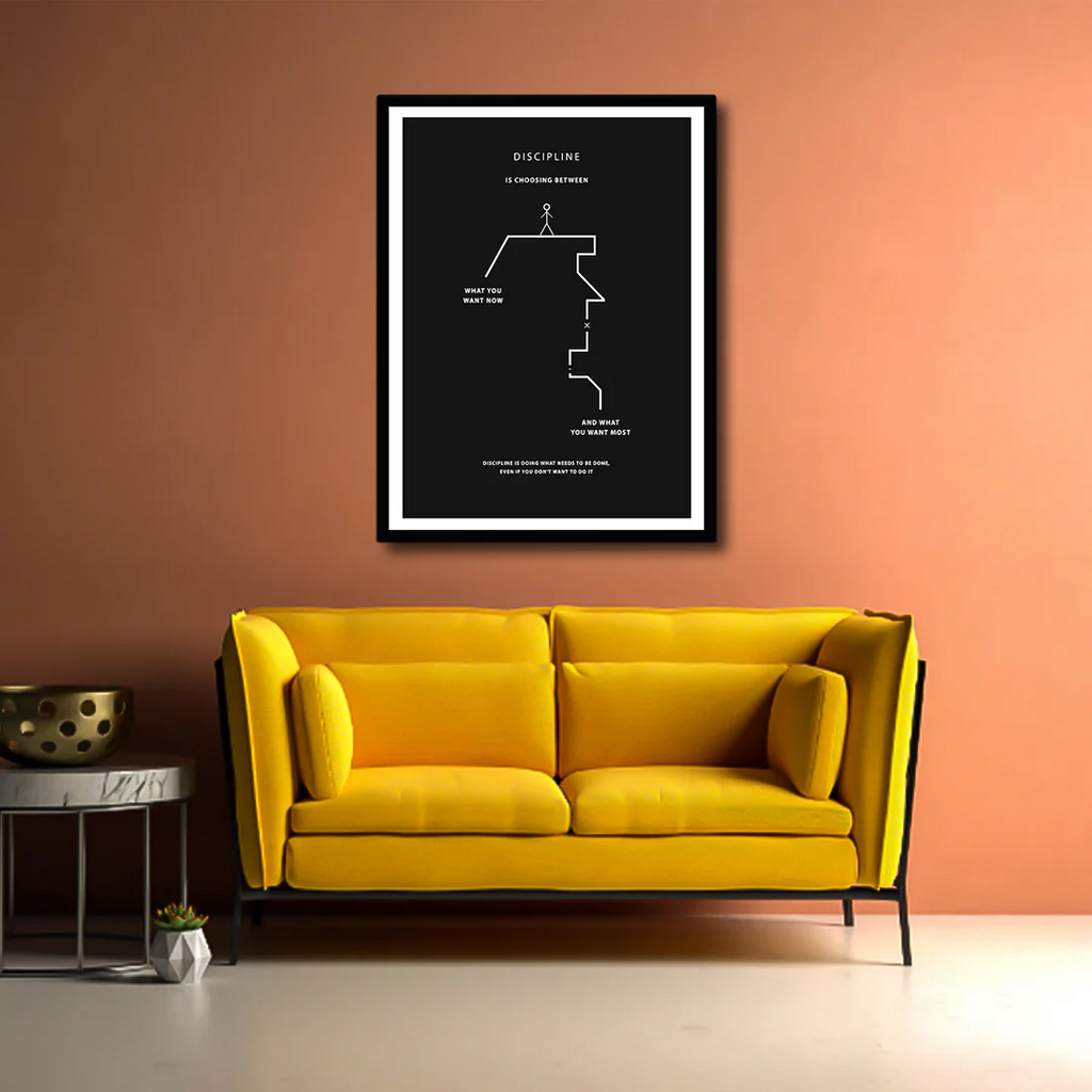Discipline  Motivational Wall Decor Frame