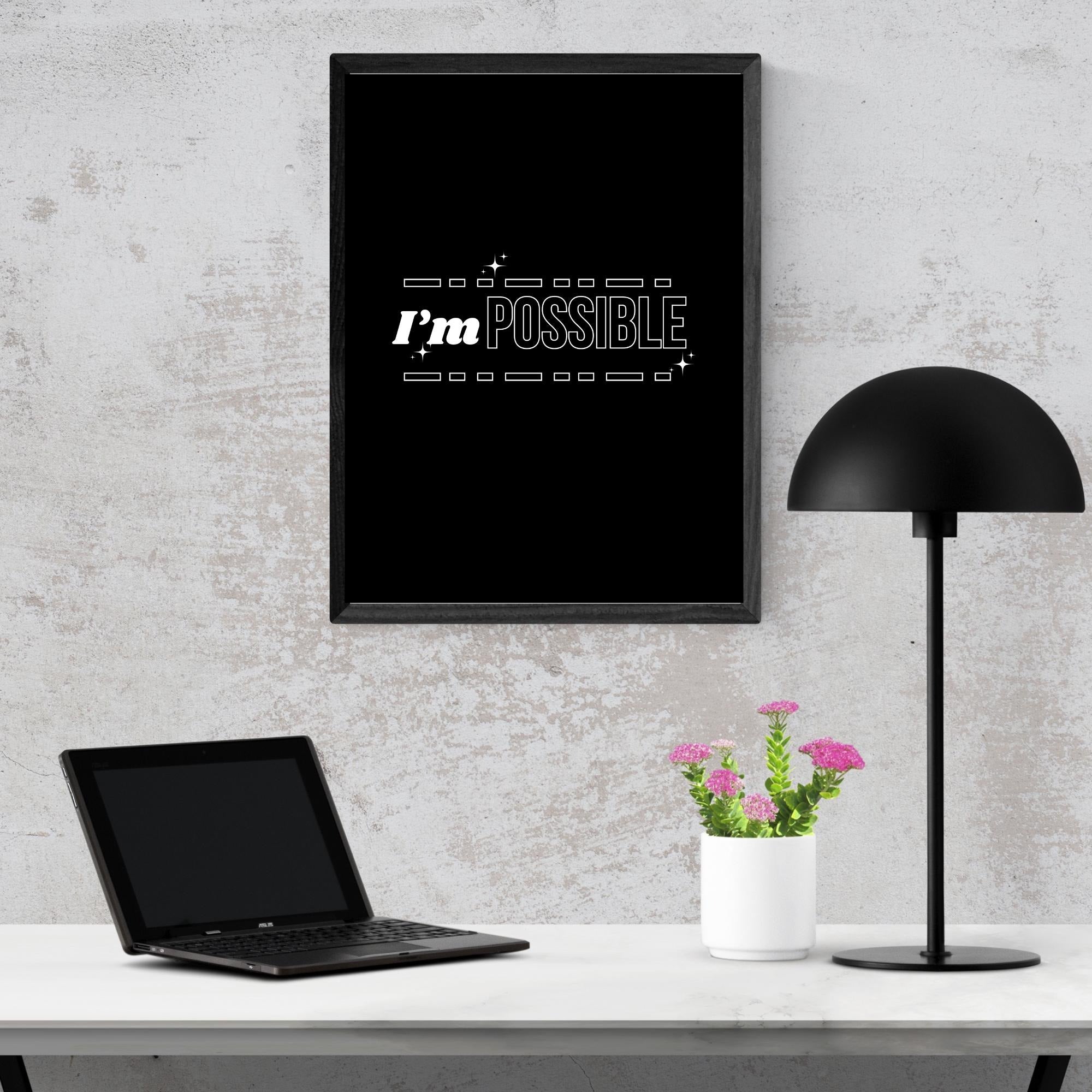 Inspirational Framed Canvas - Modern Positive Motivational Quote Decor