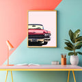 Mid Century Car Abstract Wall Decor Frame