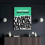 Hard Work Beats Talent Wall Decor Frame