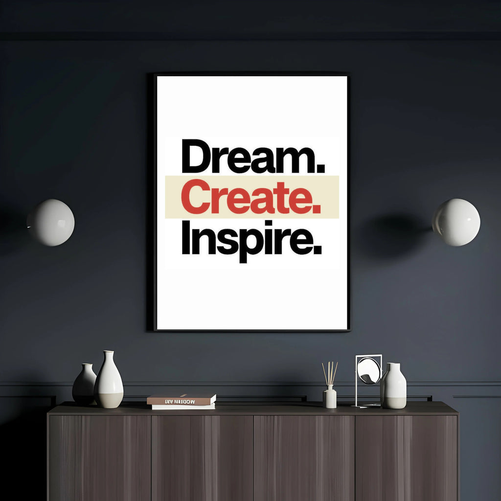 Dream Create Inspire Wall Decor Frame
