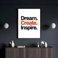 Dream Create Inspire Wall Decor Frame