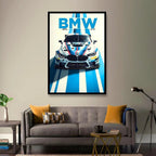 BMW M3 GT2 Sports Car Wall Art Frame