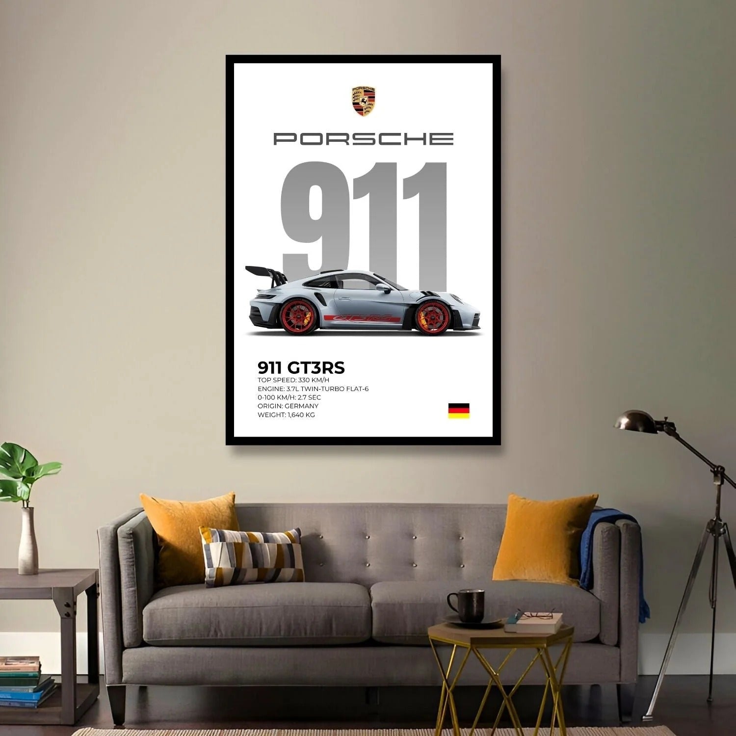 Prestige Edition 911 GT3RS | Aesthetic Wall Art for Car Lovers