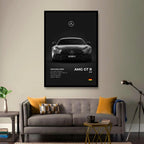 Phantom AMG GTR Black & White Aesthetic Wall Frame