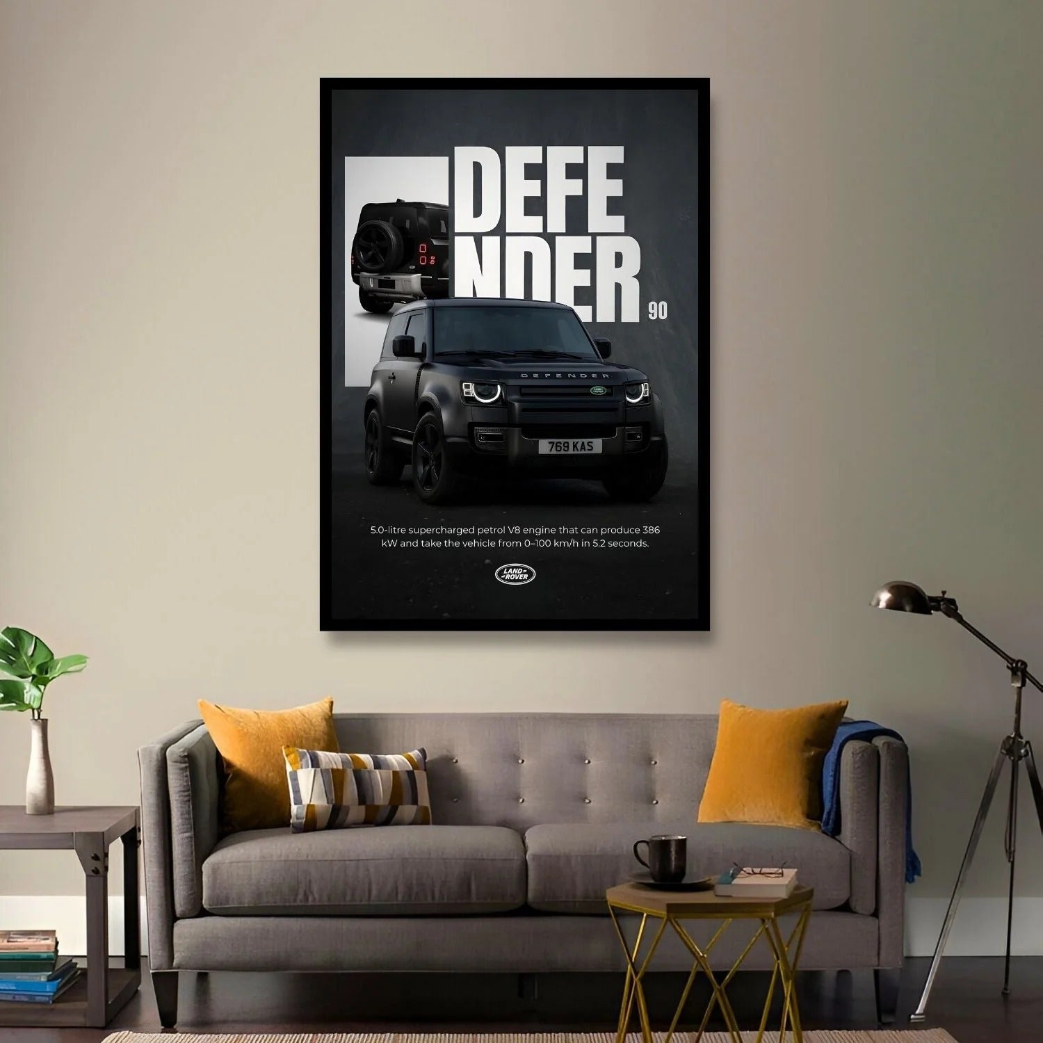 Black Mate 'Defender 90' Wall Frame