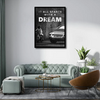It All Starts With A Dream Motivational Wall Decor Frame