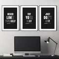 Try Your Best Motivational Wall Frames - Pack of 3