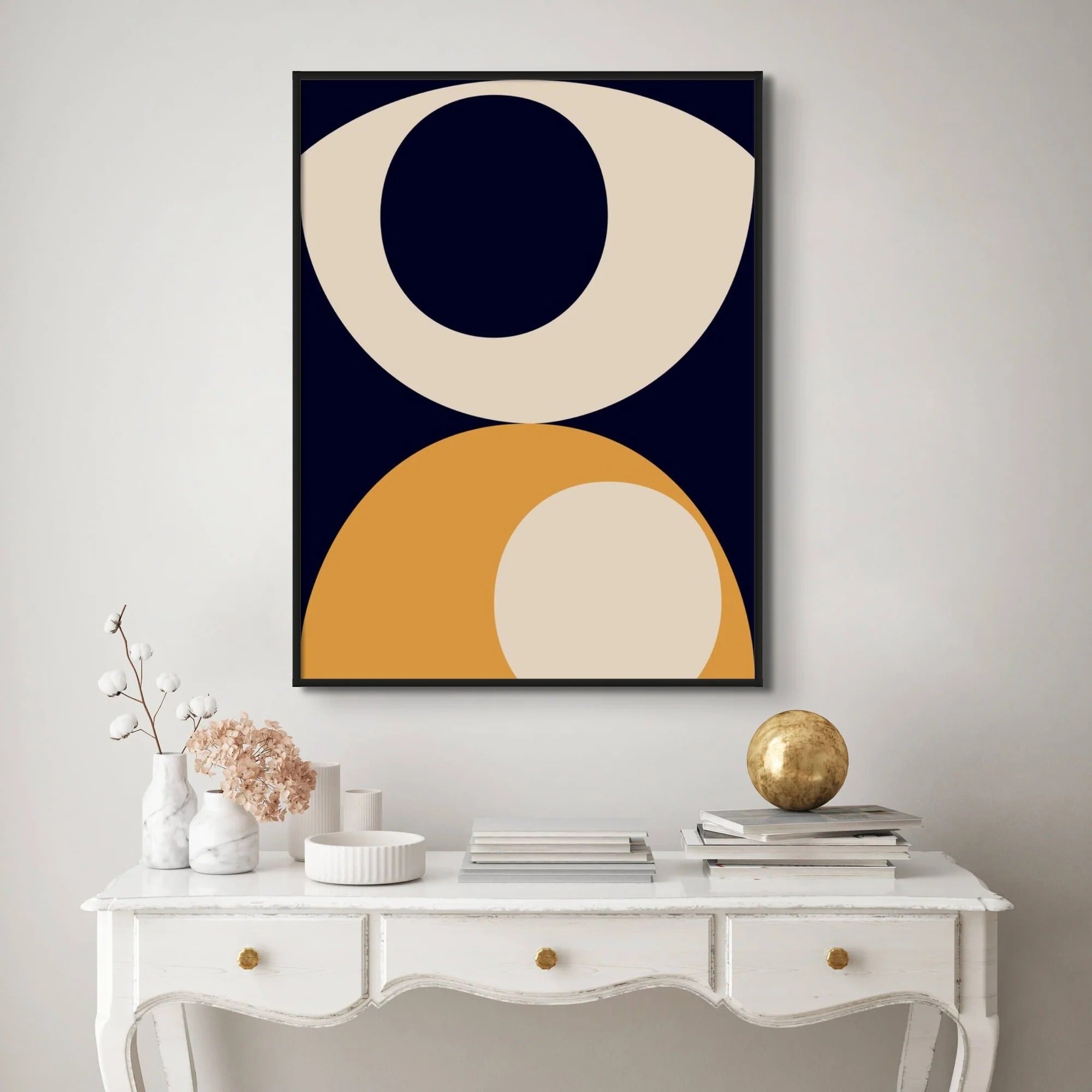Echo Navy Aabstract Wall Decor Frame