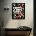 Money Heist All Characters GTA Style Art | Game & Movie Room Wall Frame