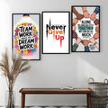 Unity & Team Work Motivational Wall Frames - Pack of 3